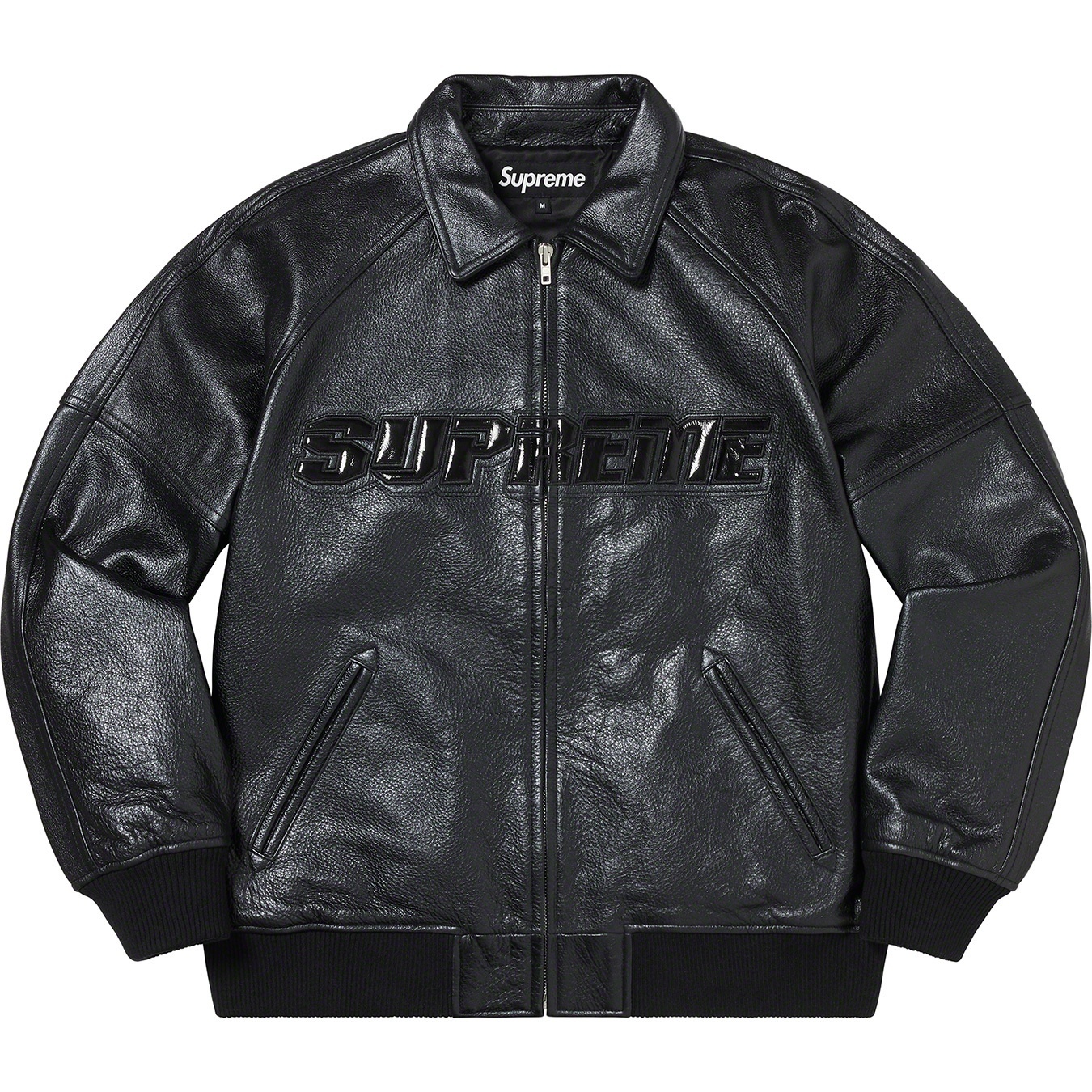 Silver Surfer Leather Varsity Jacket view 3